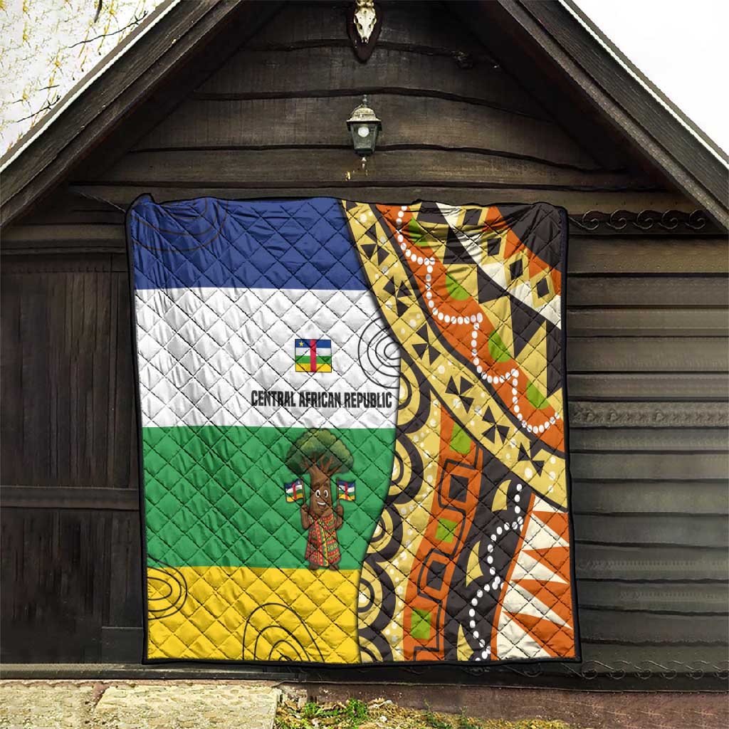 Central African Republic Quilt Baobab and Flag TS04