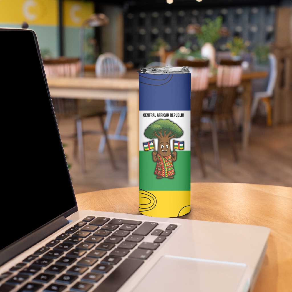 Central African Republic Skinny Tumbler Baobab and Flag TS04