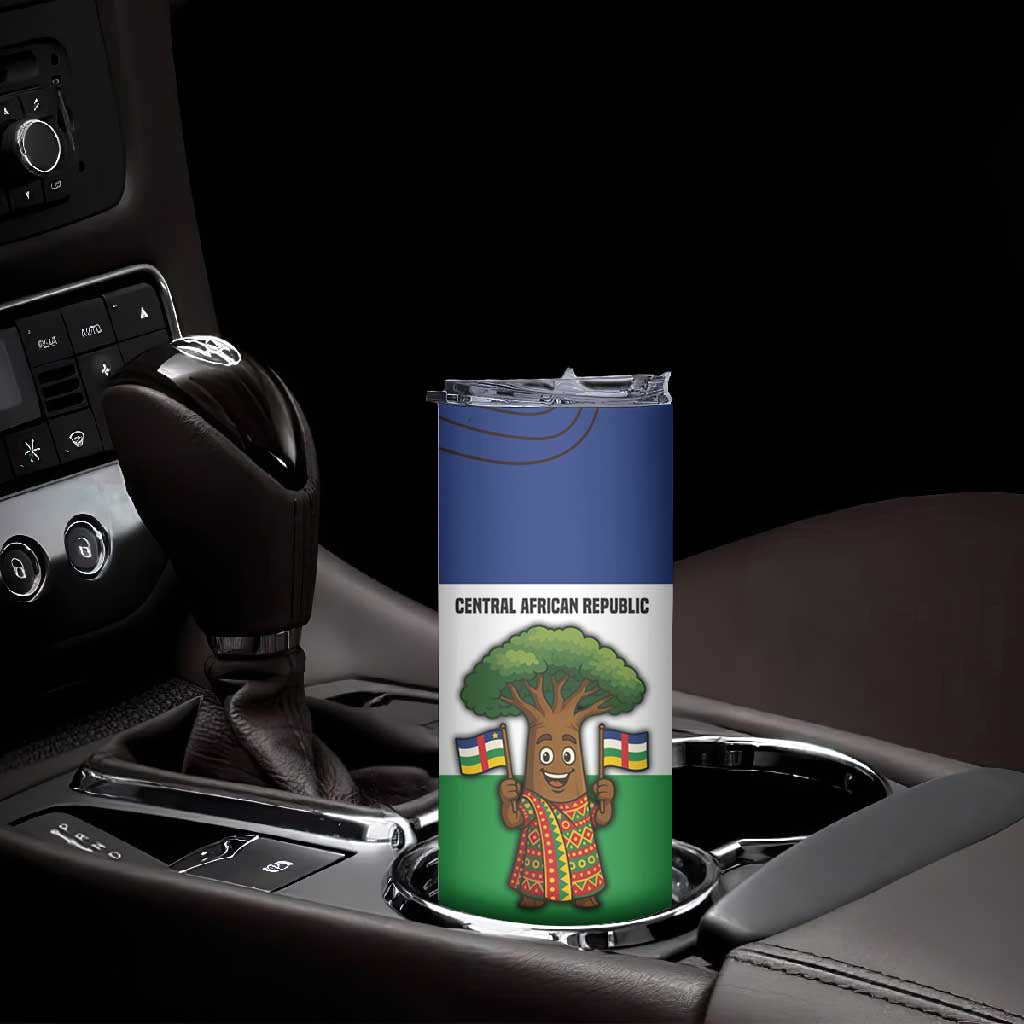 Central African Republic Skinny Tumbler Baobab and Flag TS04
