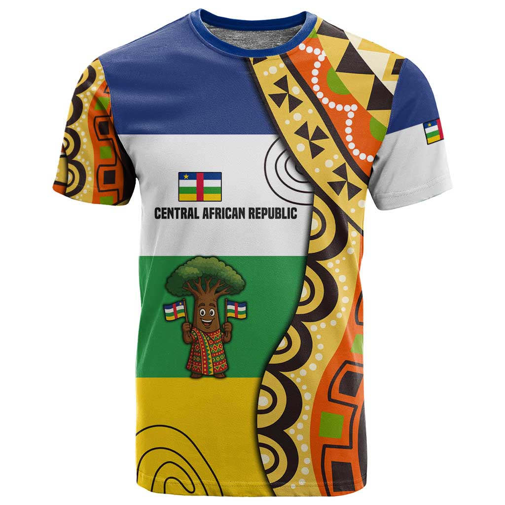 Central African Republic T shirt Baobab and Flag TS04
