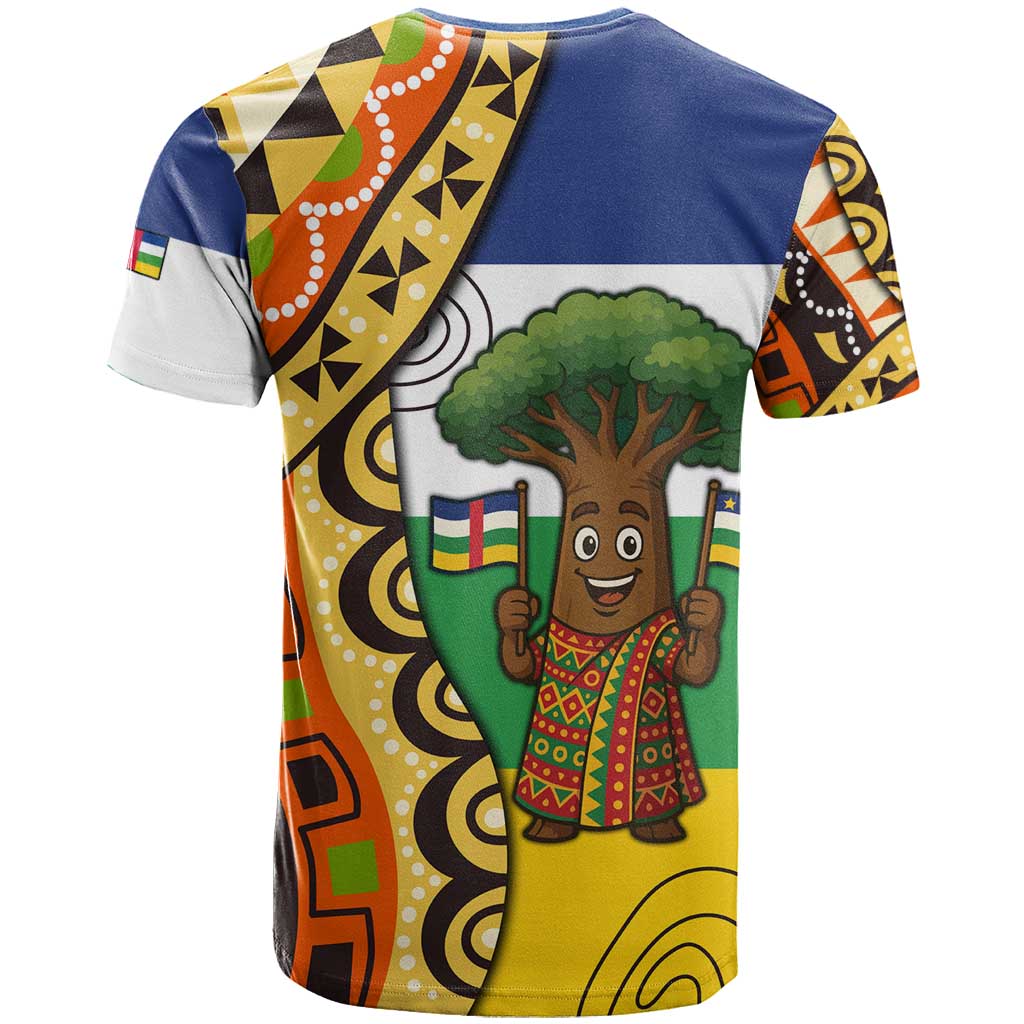 Central African Republic T shirt Baobab and Flag TS04