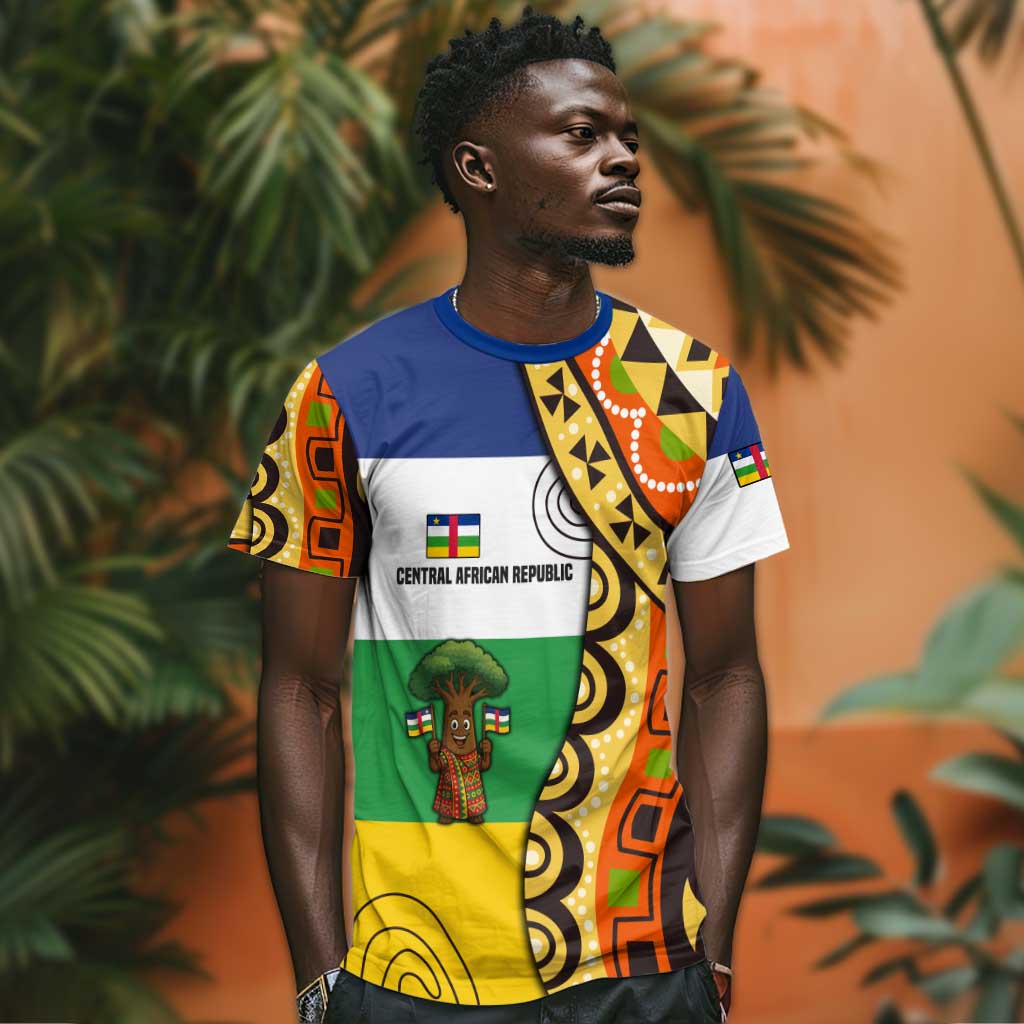 Central African Republic T shirt Baobab and Flag TS04