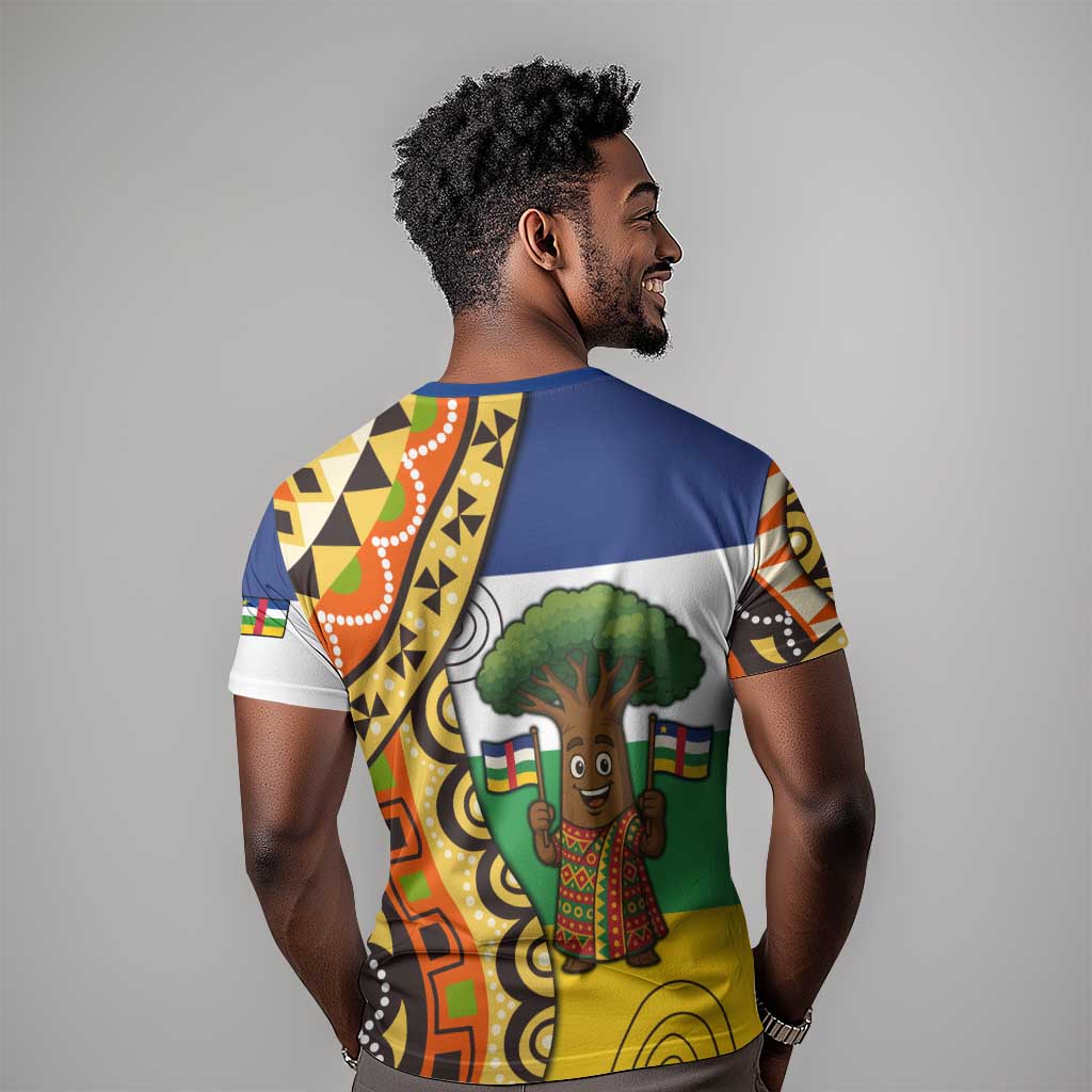 Central African Republic T shirt Baobab and Flag TS04