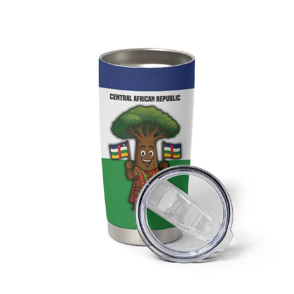 Central African Republic Tumbler Cup Baobab and Flag TS04