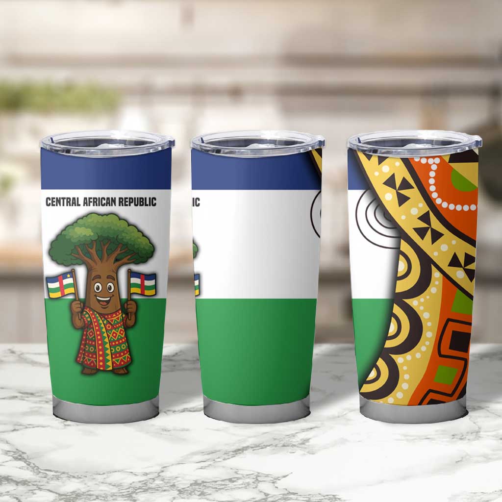 Central African Republic Tumbler Cup Baobab and Flag TS04