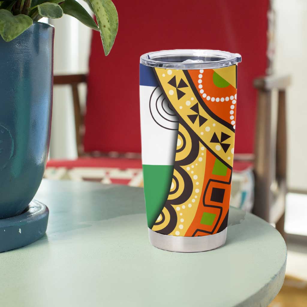 Central African Republic Tumbler Cup Baobab and Flag TS04