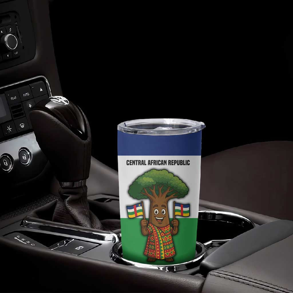 Central African Republic Tumbler Cup Baobab and Flag TS04