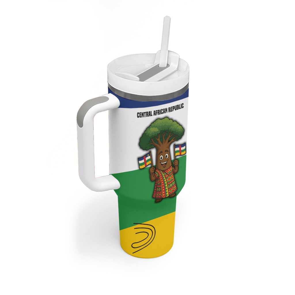 Central African Republic Tumbler With Handle Baobab and Flag TS04