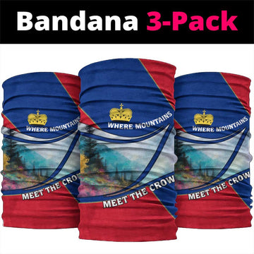 Liechtenstein Neck Gaiter with Red Blue Mountain Landscape Design and Crown Emblem TS04