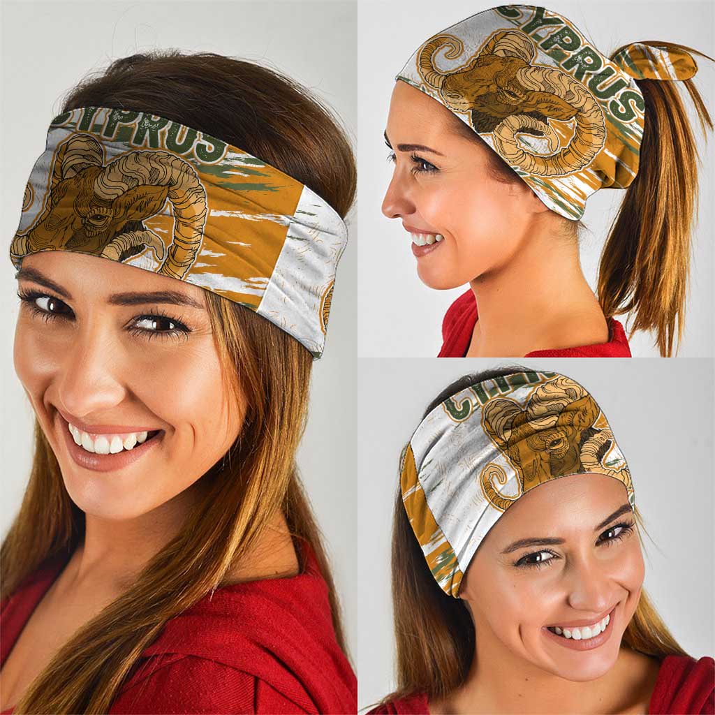 Cyprus Neck Gaiter with Mouflon Illustration Design and National Laurel TS04