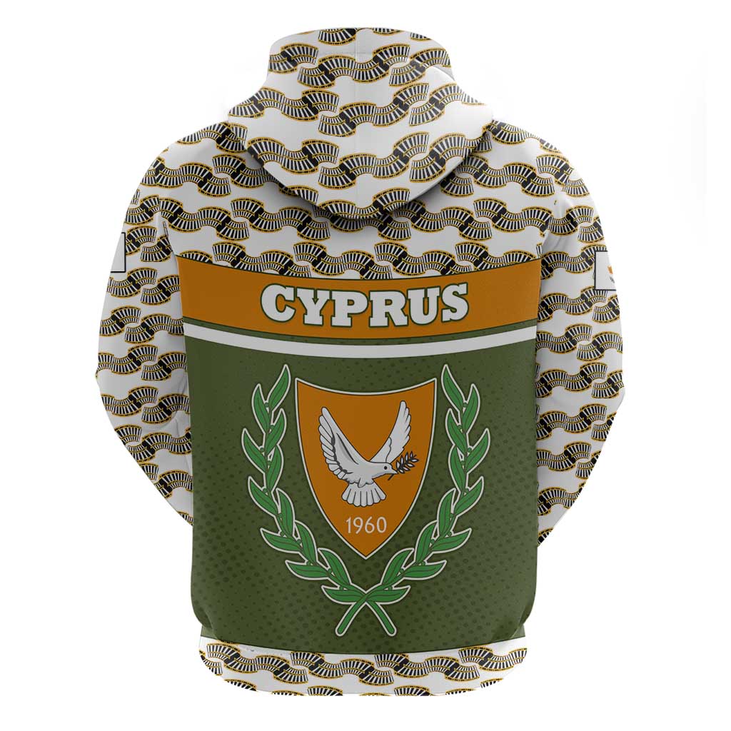 Cyprus Hoodie with Cyclamen Flower Illustration Design and National Emblem TS04