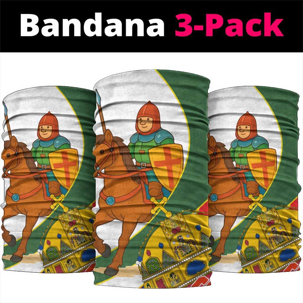Hungary Neck Gaiter with Knight and Angel Illustration Design and National Crest TS04