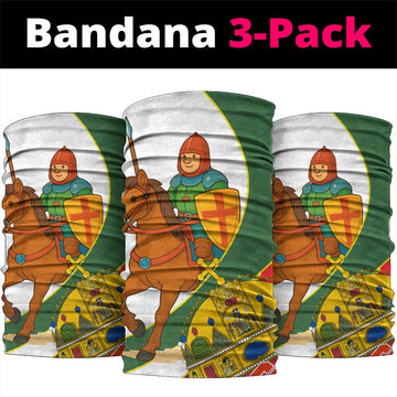Hungary Neck Gaiter with Knight and Angel Illustration Design and National Crest TS04