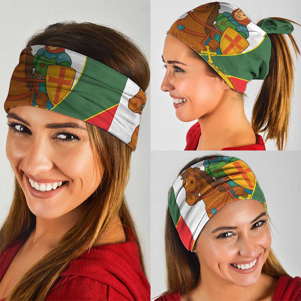 Hungary Neck Gaiter with Knight and Angel Illustration Design and National Crest TS04