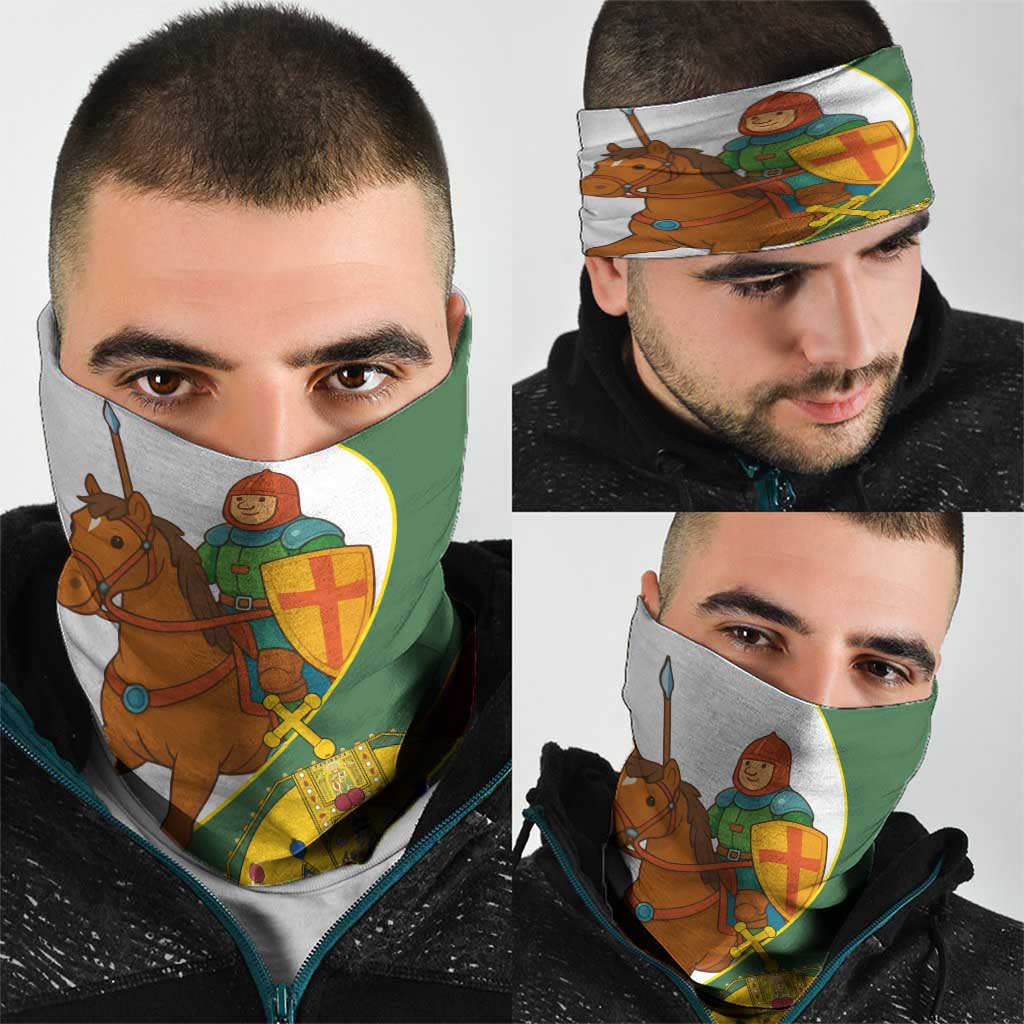 Hungary Neck Gaiter with Knight and Angel Illustration Design and National Crest TS04