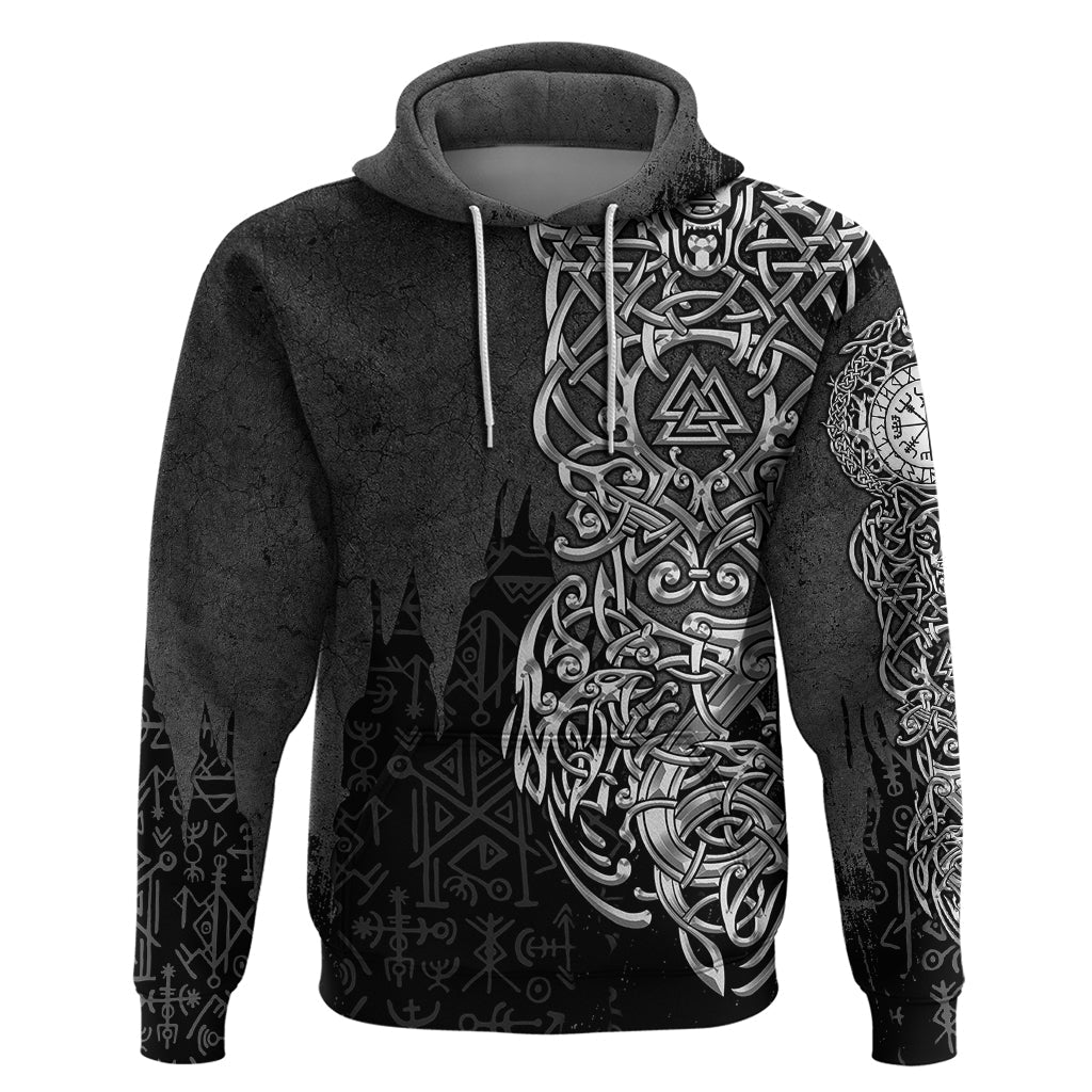 Viking Skoll and Hati Hoodie Chasing Eternity TS04