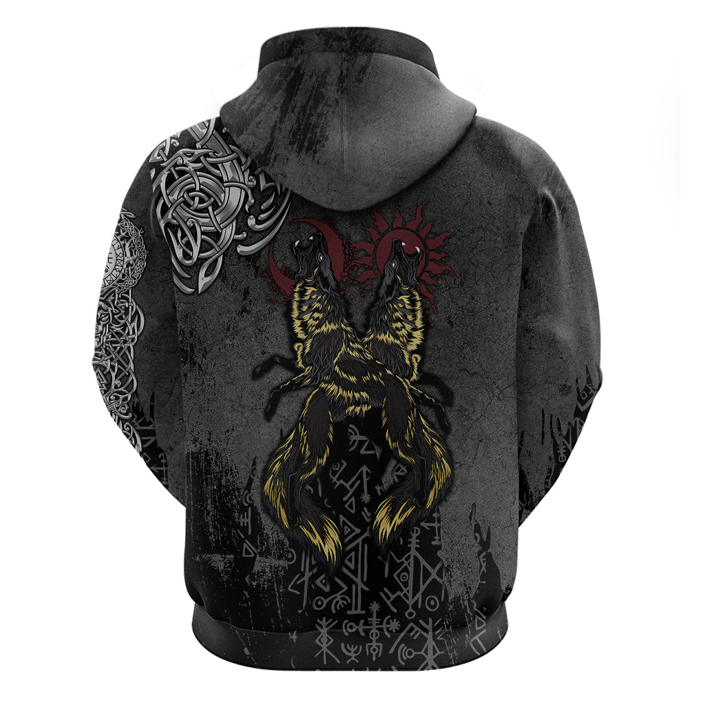 Viking Skoll and Hati Hoodie Chasing Eternity TS04