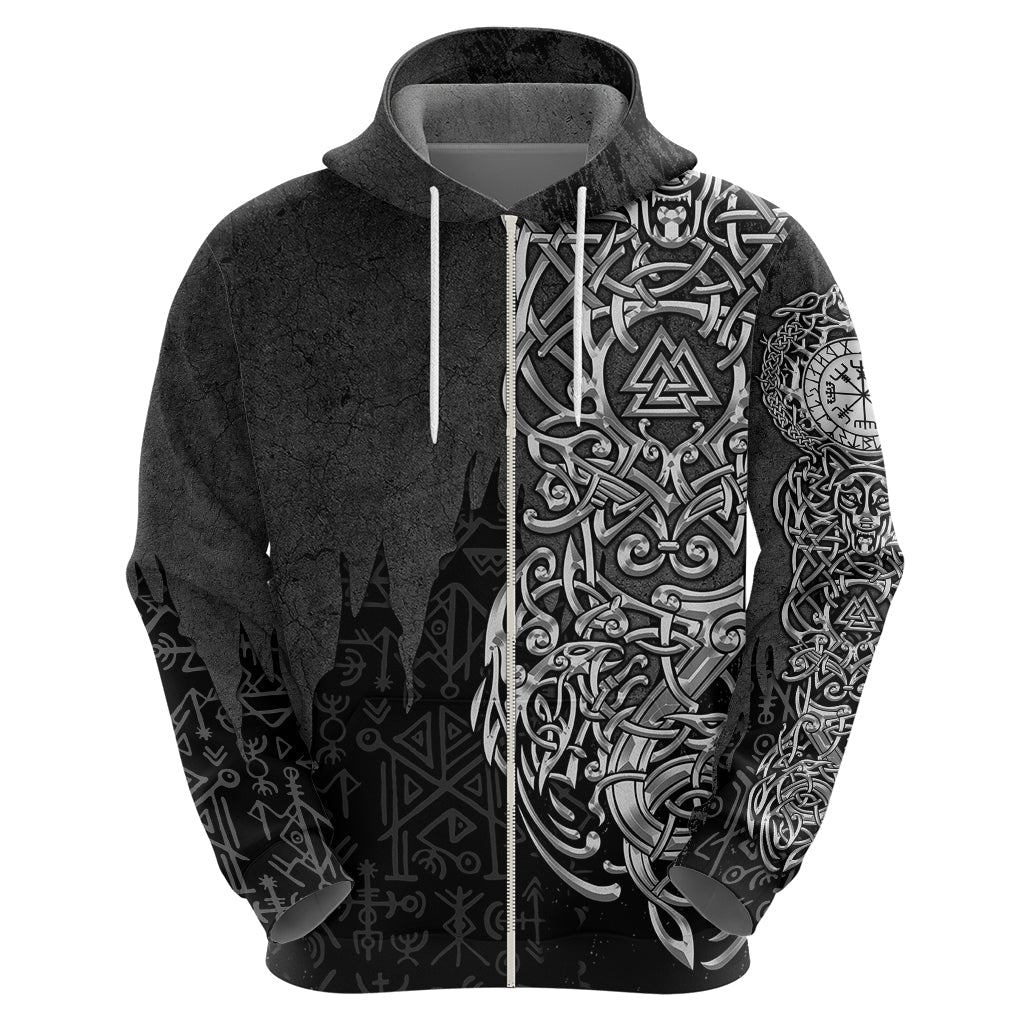 Viking Skoll and Hati Hoodie Chasing Eternity TS04