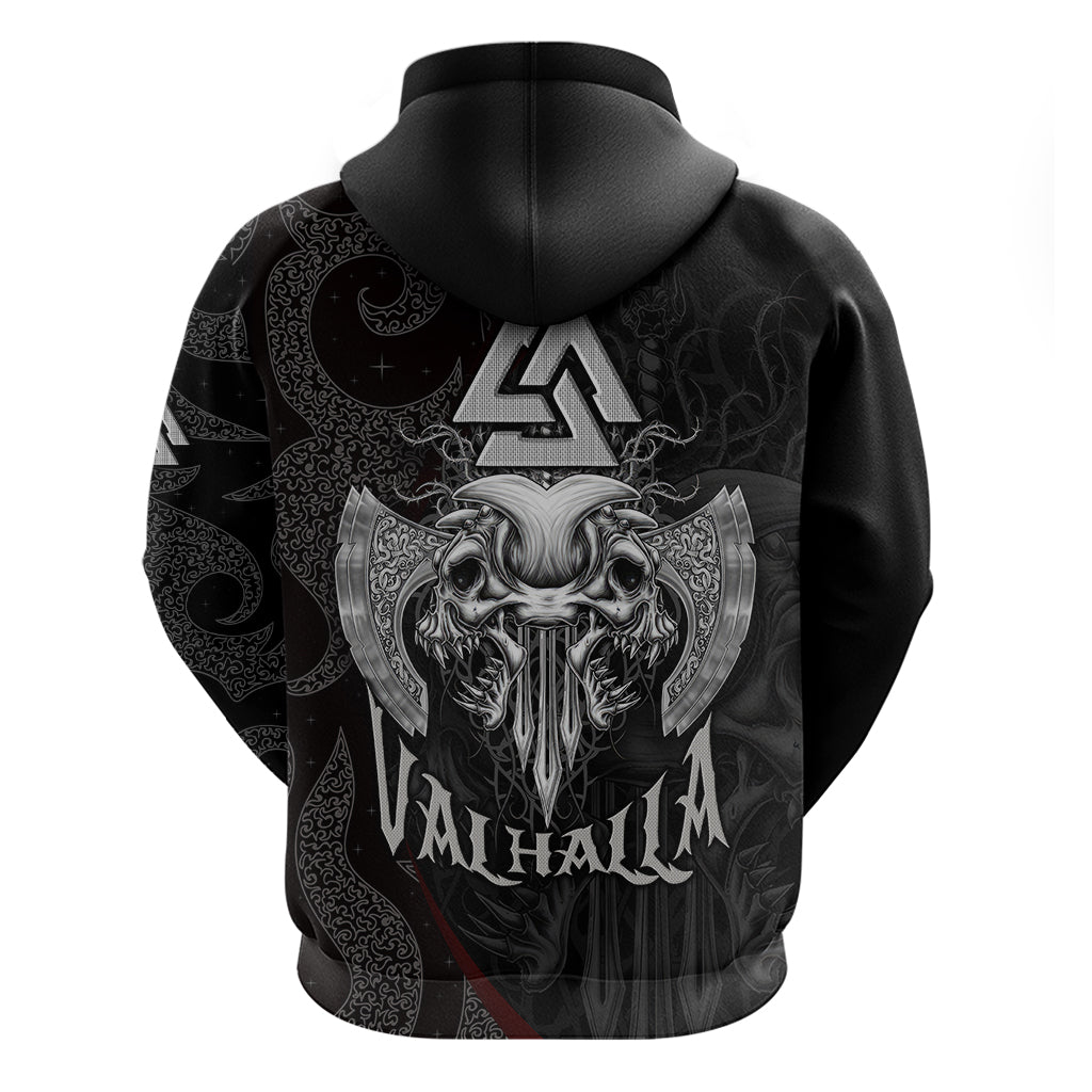 Viking Valhalla Hoodie Skull And Axe TS04