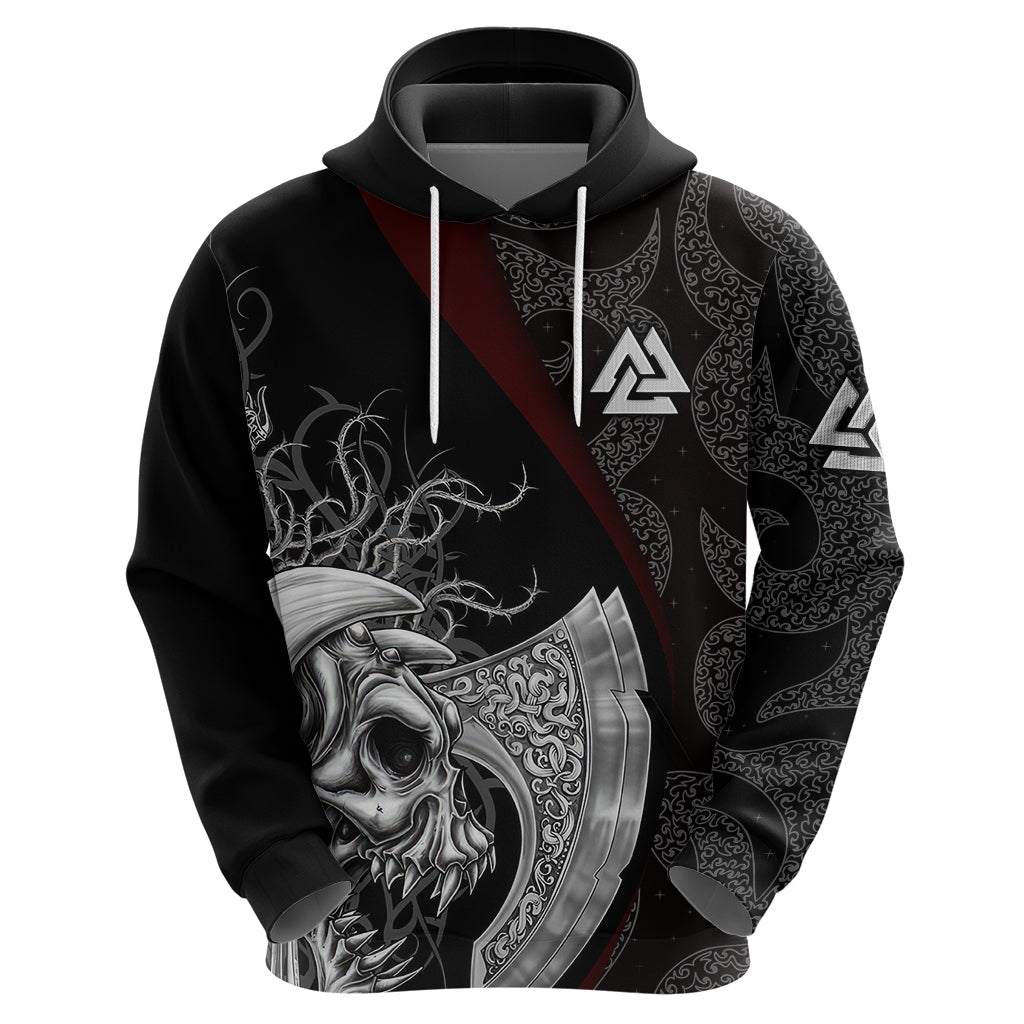 Viking Valhalla Hoodie Skull And Axe TS04
