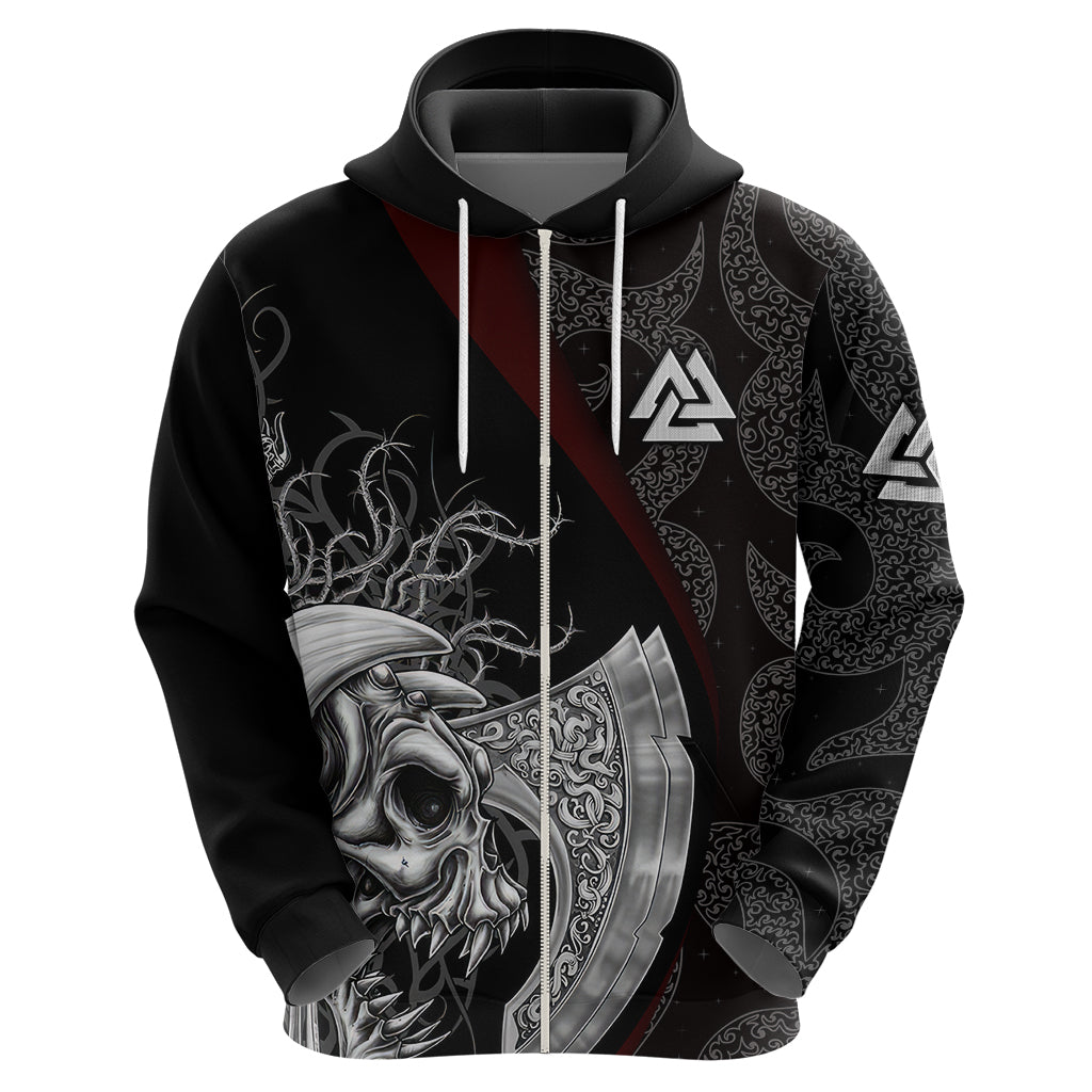 Viking Valhalla Hoodie Skull And Axe TS04