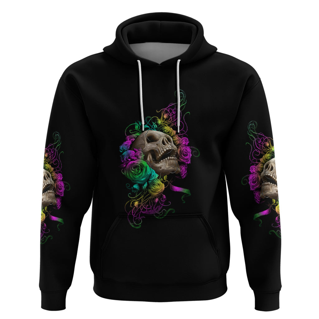 I Am The Storm Tie Dye Rose Skull Hoodie TS04