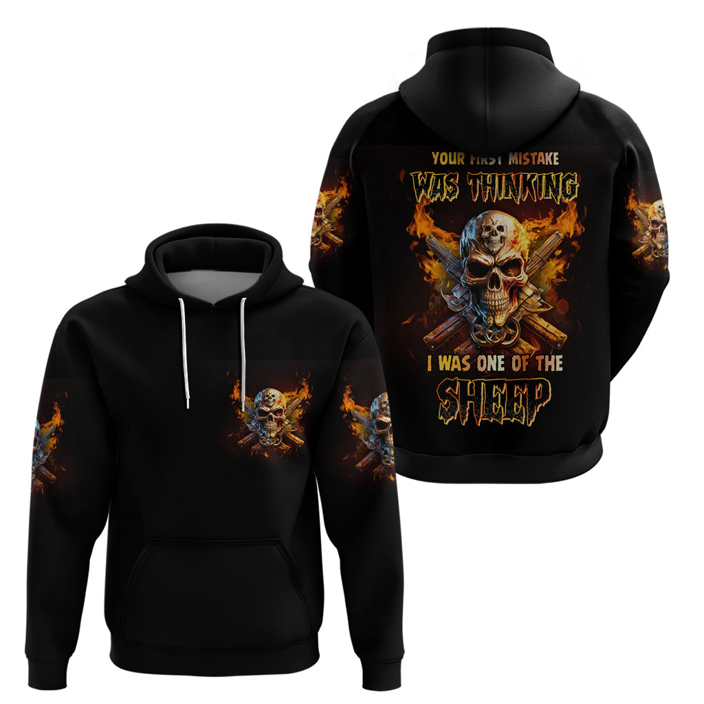 Your First Mistake Fire Skull Hoodie TS04