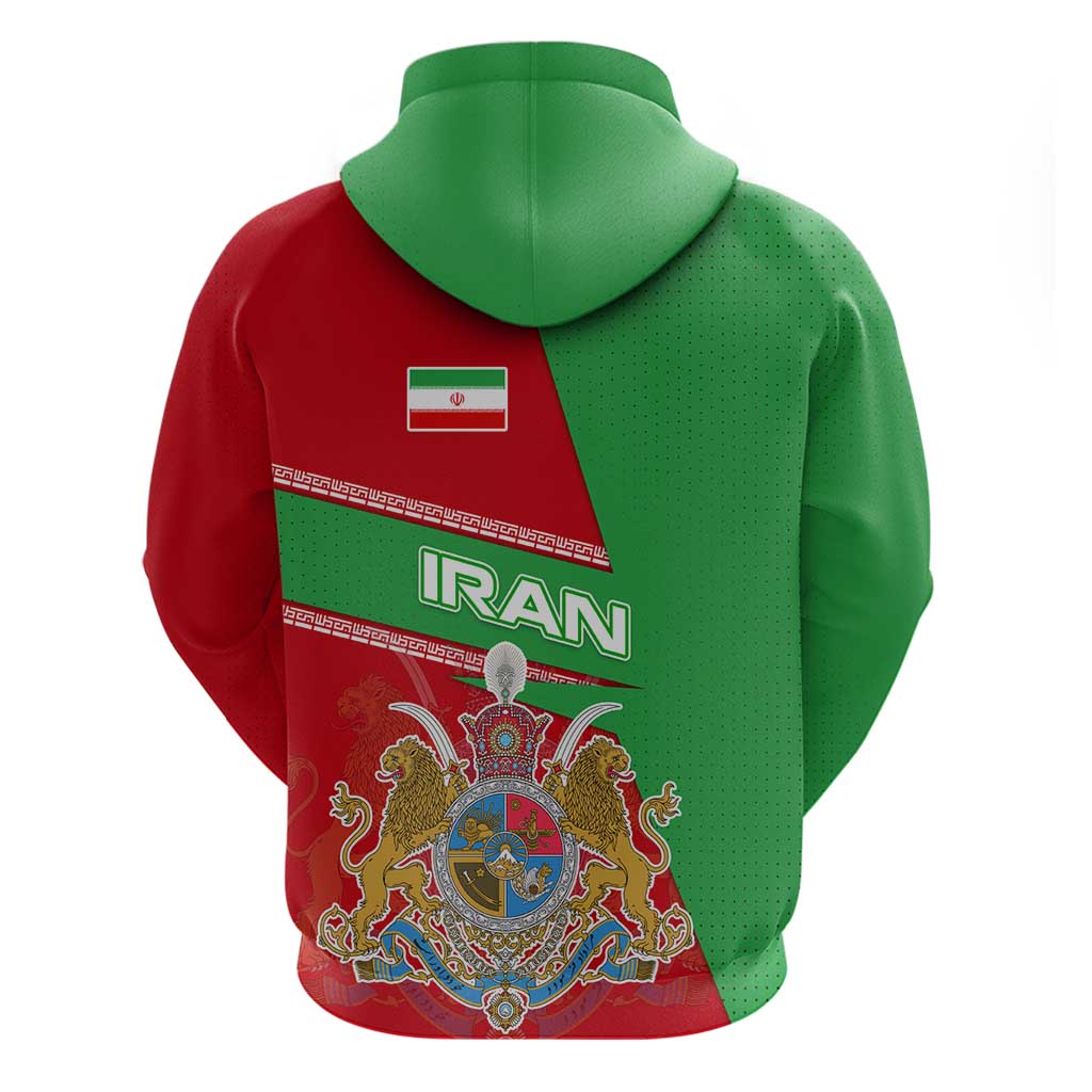 Iran National Heritage Hoodie with Lion and Sun Emblem and Royal Coat of Arms TS04