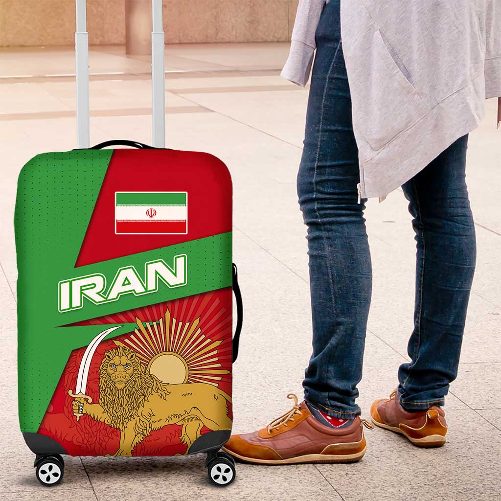 Iran National Heritage Luggage Cover with Lion and Sun Emblem and Royal Coat of Arms TS04