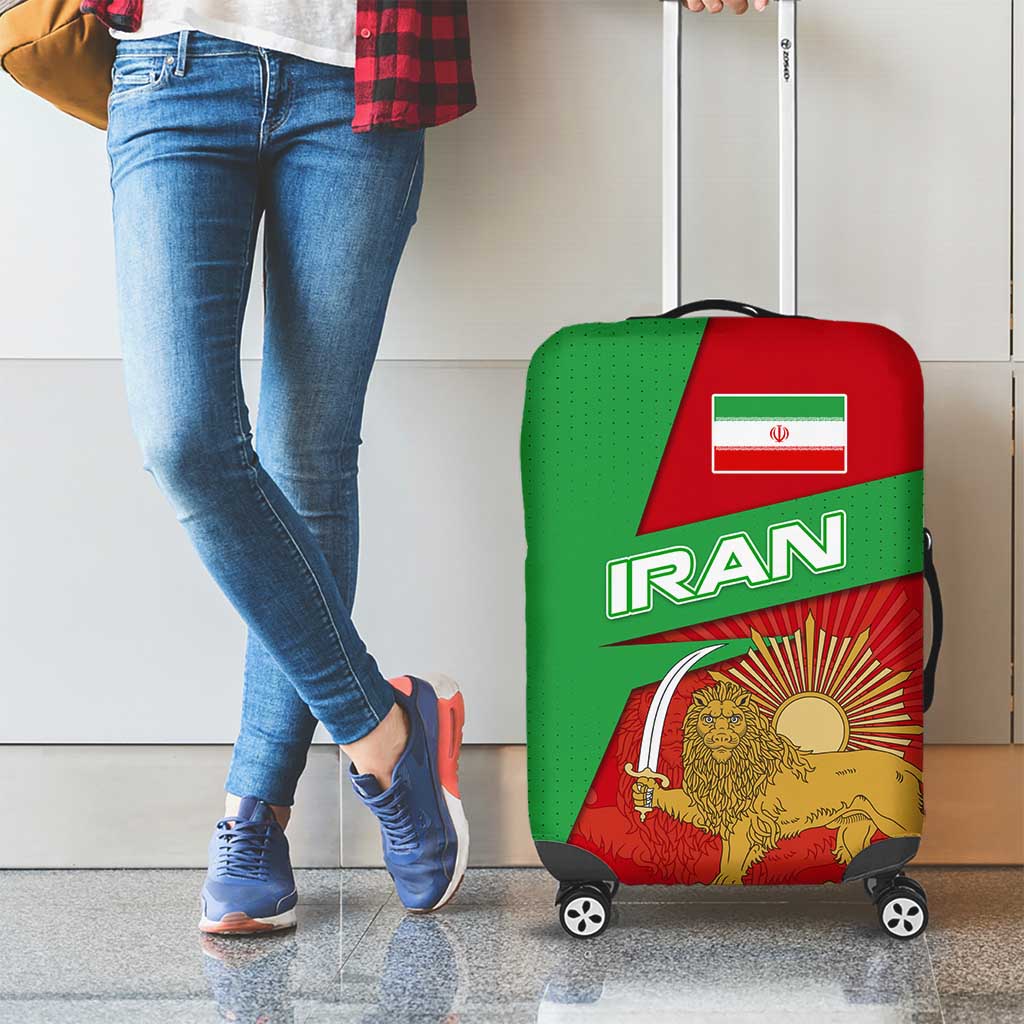 Iran National Heritage Luggage Cover with Lion and Sun Emblem and Royal Coat of Arms TS04