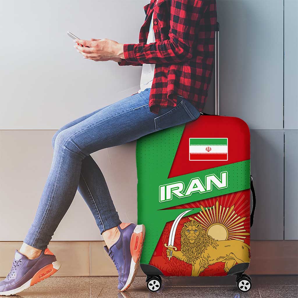 Iran National Heritage Luggage Cover with Lion and Sun Emblem and Royal Coat of Arms TS04