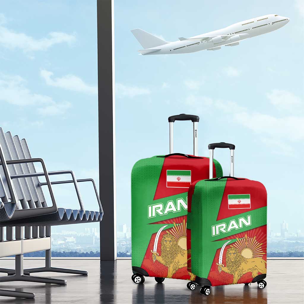 Iran National Heritage Luggage Cover with Lion and Sun Emblem and Royal Coat of Arms TS04