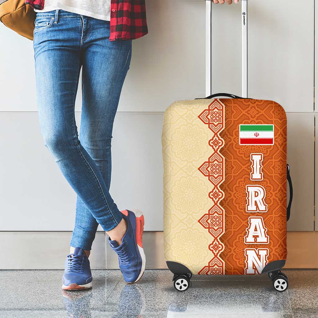 Iran Heritage Luggage Cover with Traditional Pattern and Royal Emblem Design TS04