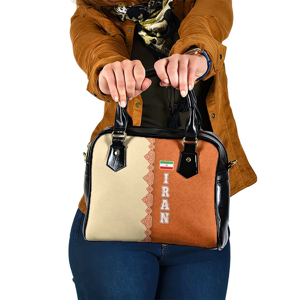 Iran Heritage Shoulder Handbag with Traditional Pattern and Royal Emblem Design TS04