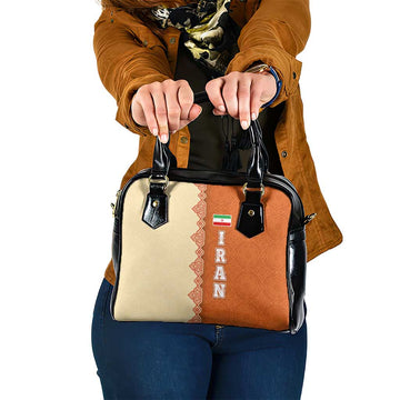 Iran Heritage Shoulder Handbag with Traditional Pattern and Royal Emblem Design TS04