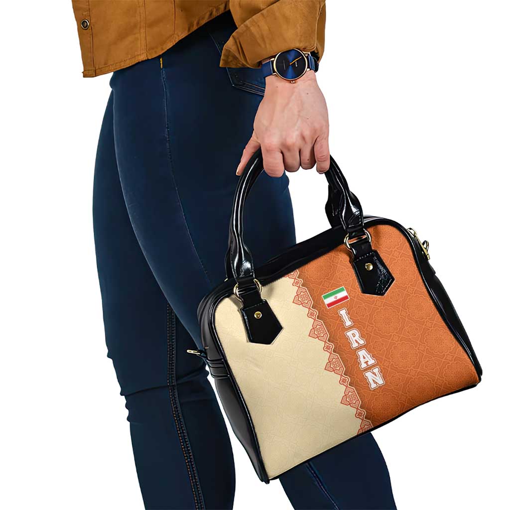 Iran Heritage Shoulder Handbag with Traditional Pattern and Royal Emblem Design TS04