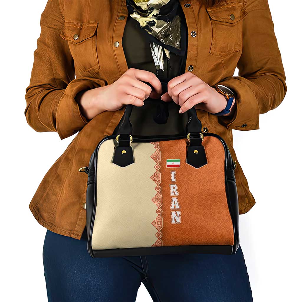 Iran Heritage Shoulder Handbag with Traditional Pattern and Royal Emblem Design TS04