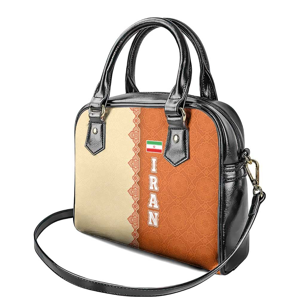 Iran Heritage Shoulder Handbag with Traditional Pattern and Royal Emblem Design TS04