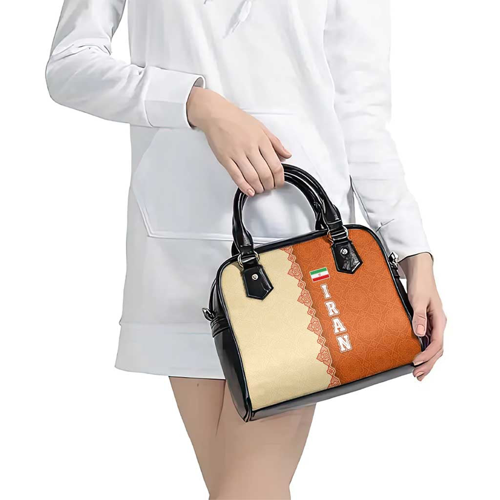 Iran Heritage Shoulder Handbag with Traditional Pattern and Royal Emblem Design TS04