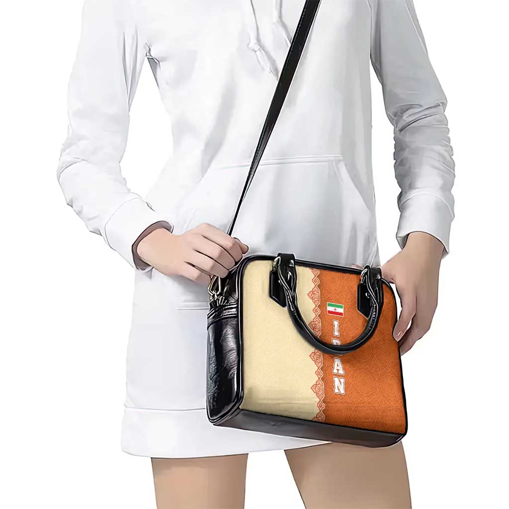 Iran Heritage Shoulder Handbag with Traditional Pattern and Royal Emblem Design TS04