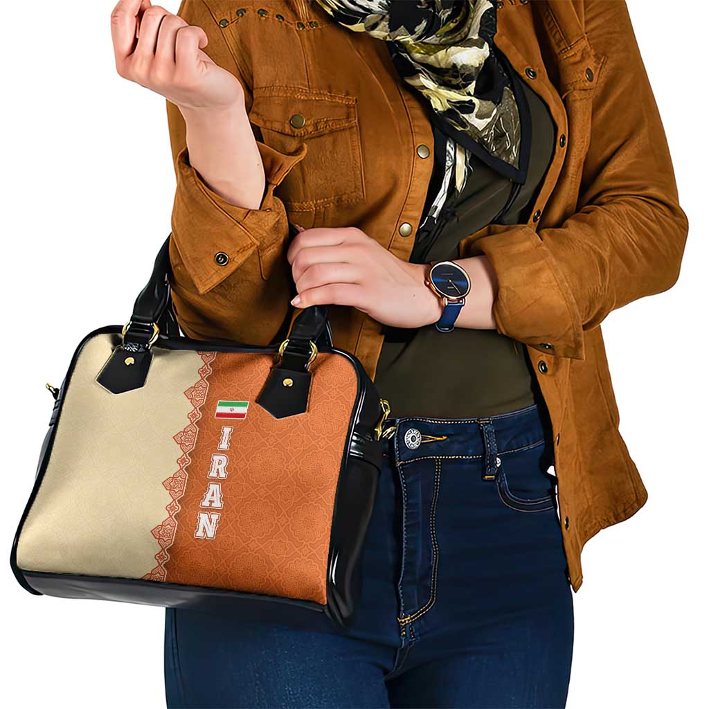 Iran Heritage Shoulder Handbag with Traditional Pattern and Royal Emblem Design TS04