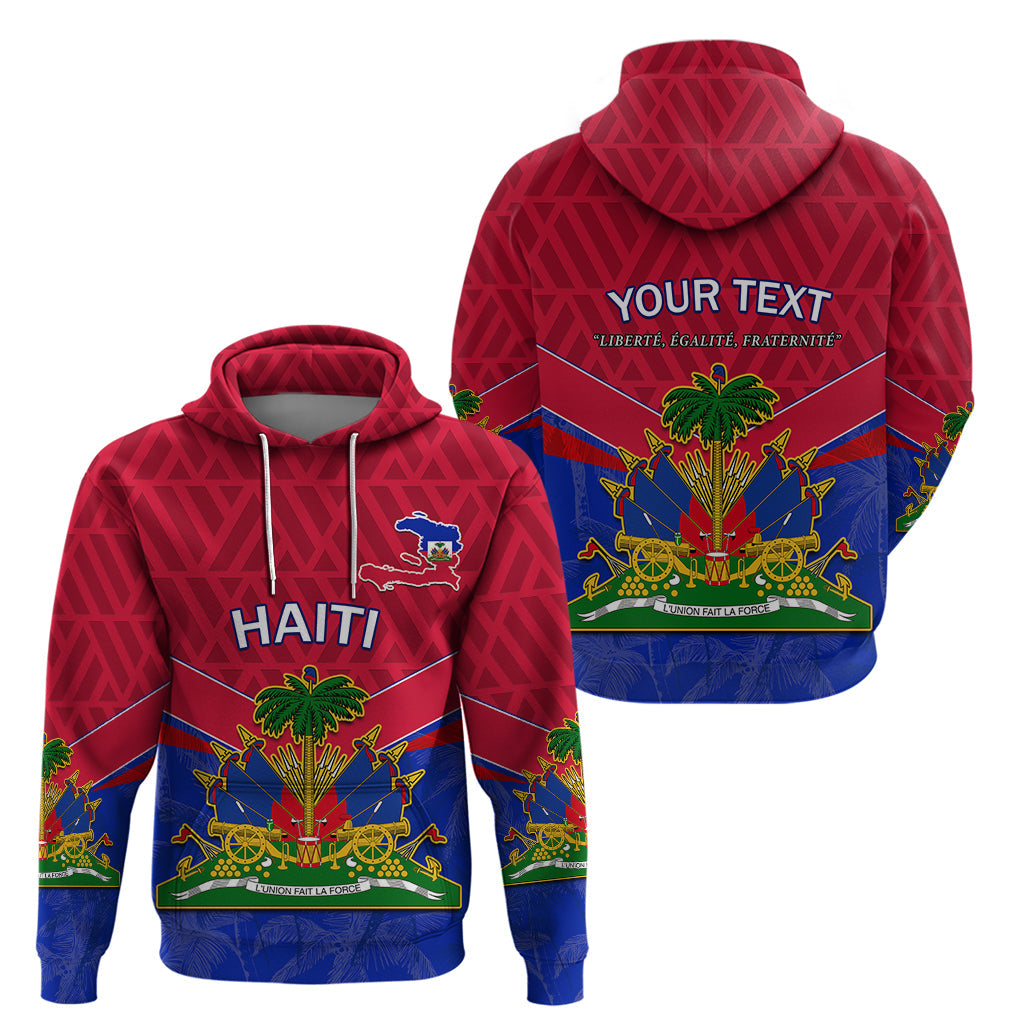 Custom Haiti Hoodie Ayiti Coat Of Arms With Map TS06