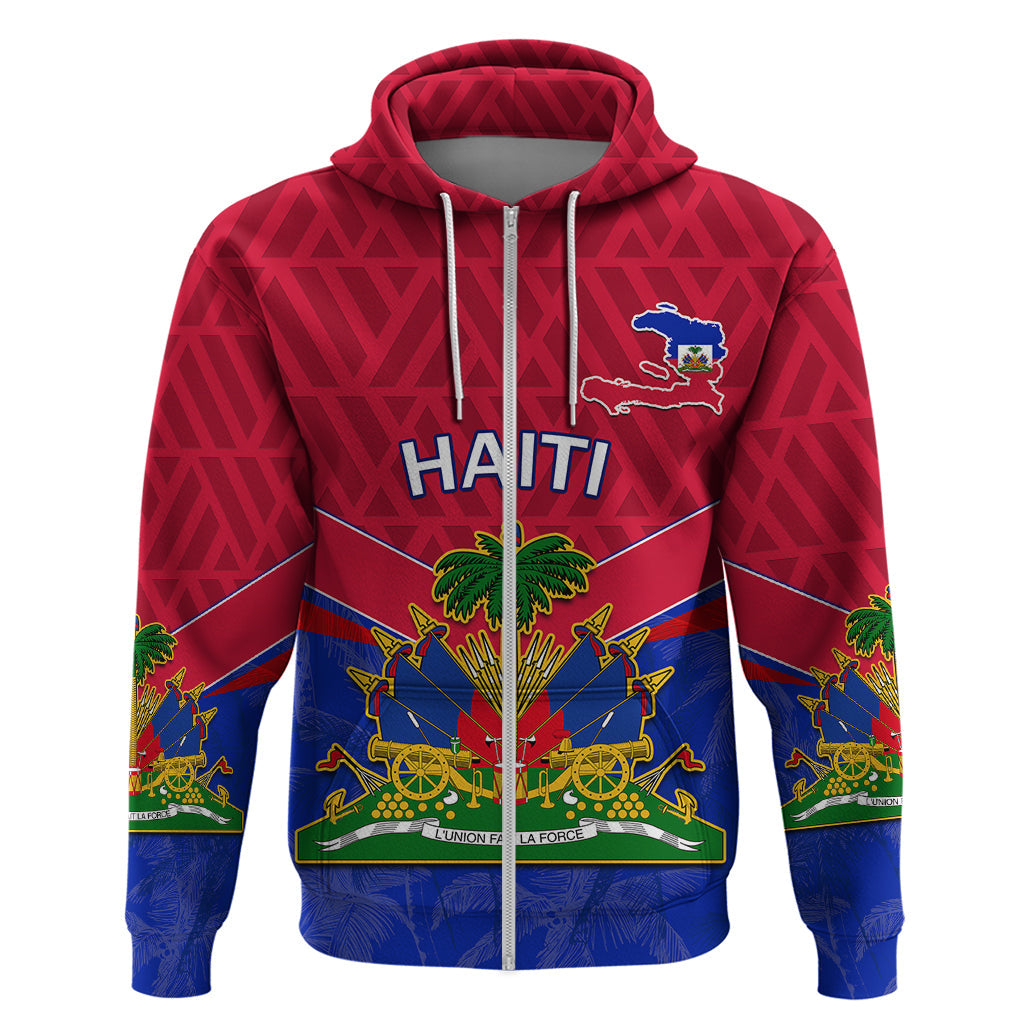 Custom Haiti Hoodie Ayiti Coat Of Arms With Map TS06