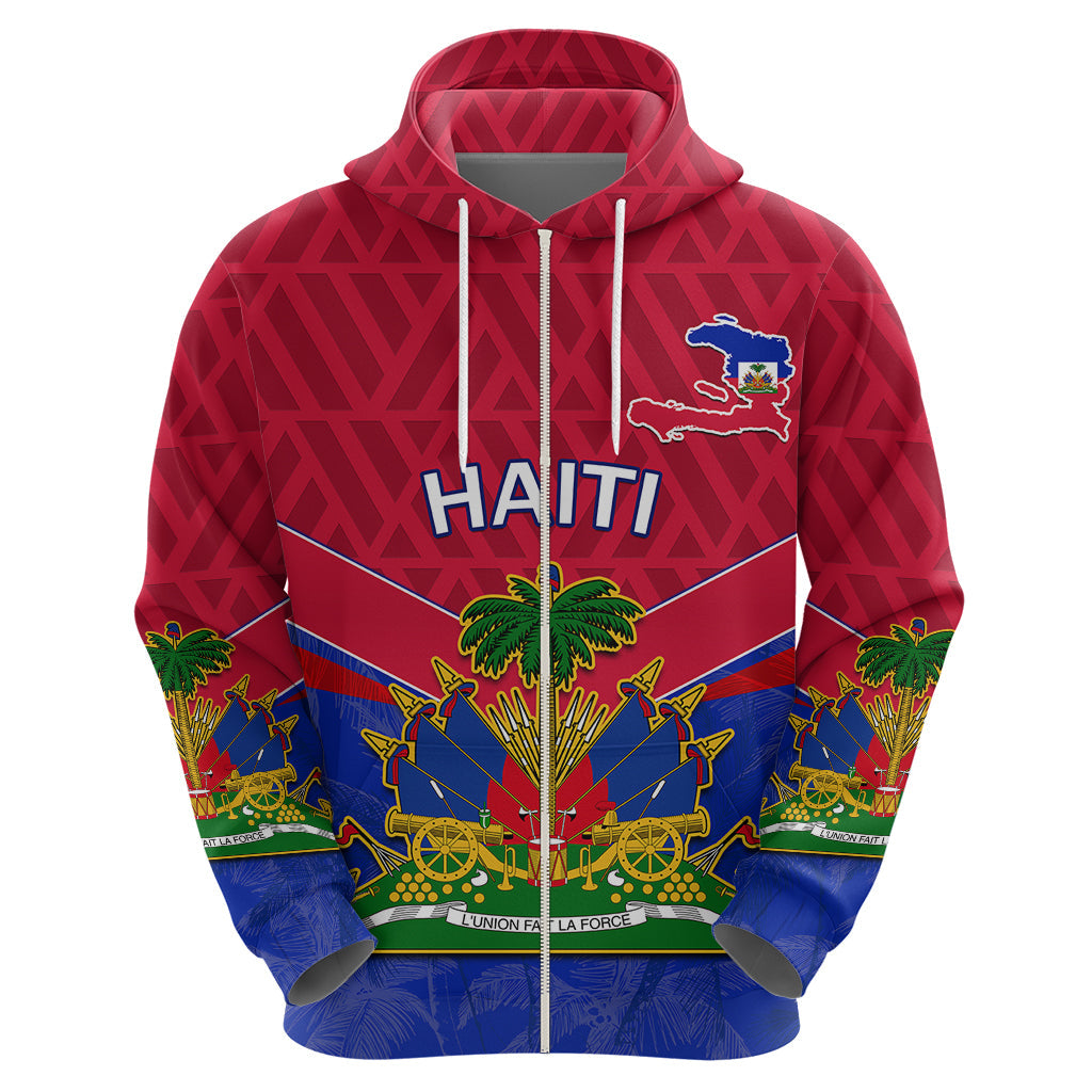 Custom Haiti Hoodie Ayiti Coat Of Arms With Map TS06