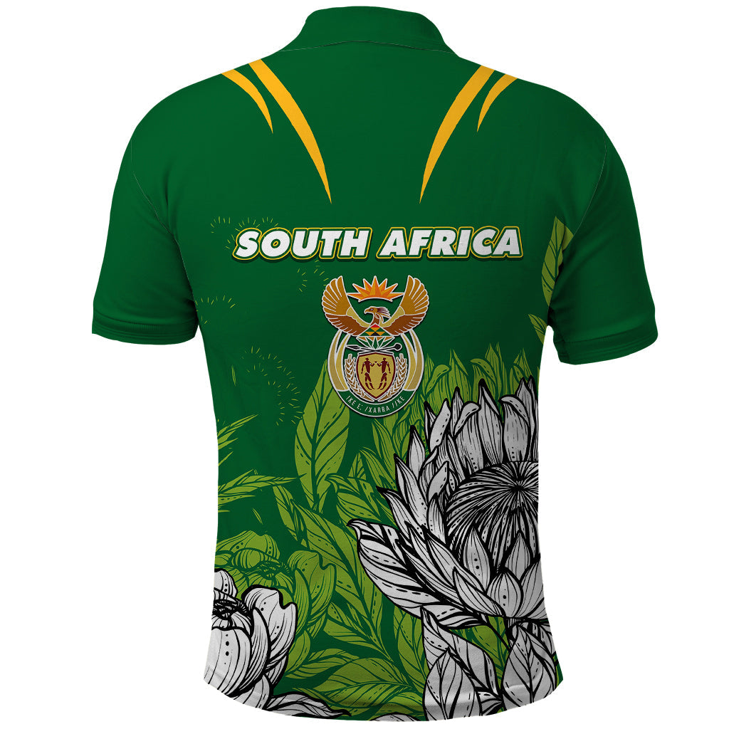 South Africa Polo Shirt King Protea With Flag TS06