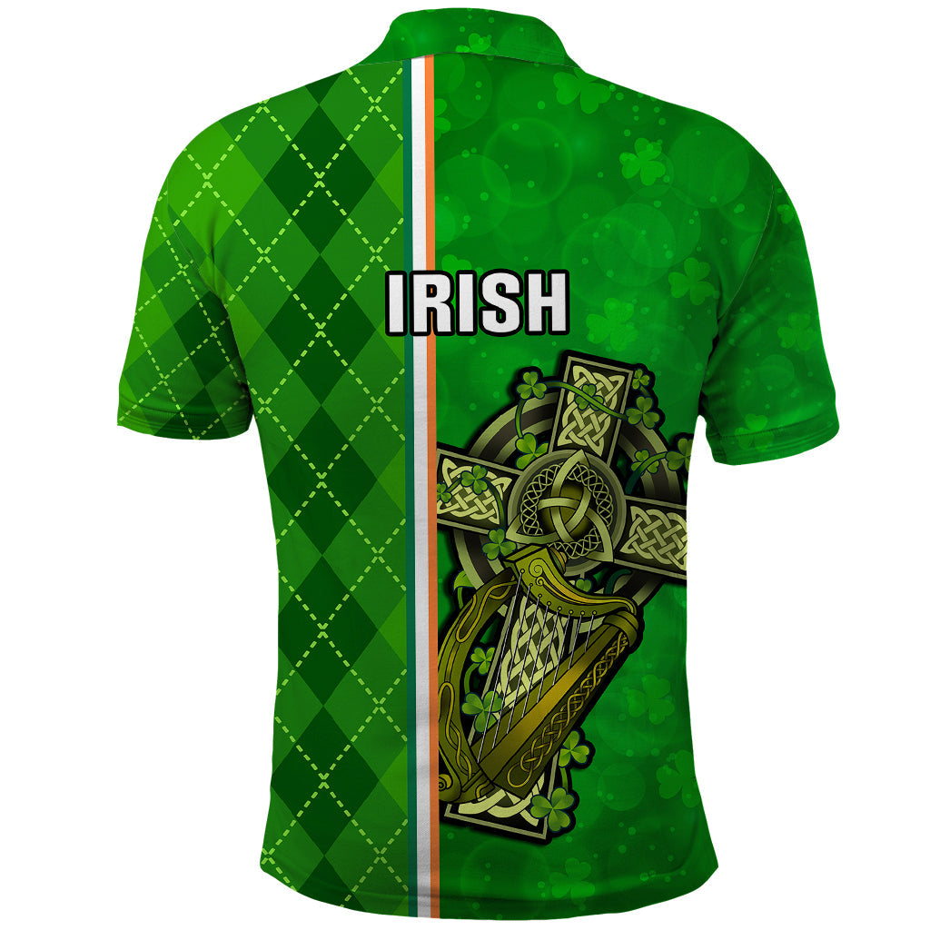 Ireland Polo Shirt Cross With Shamrock Simple Style TS06