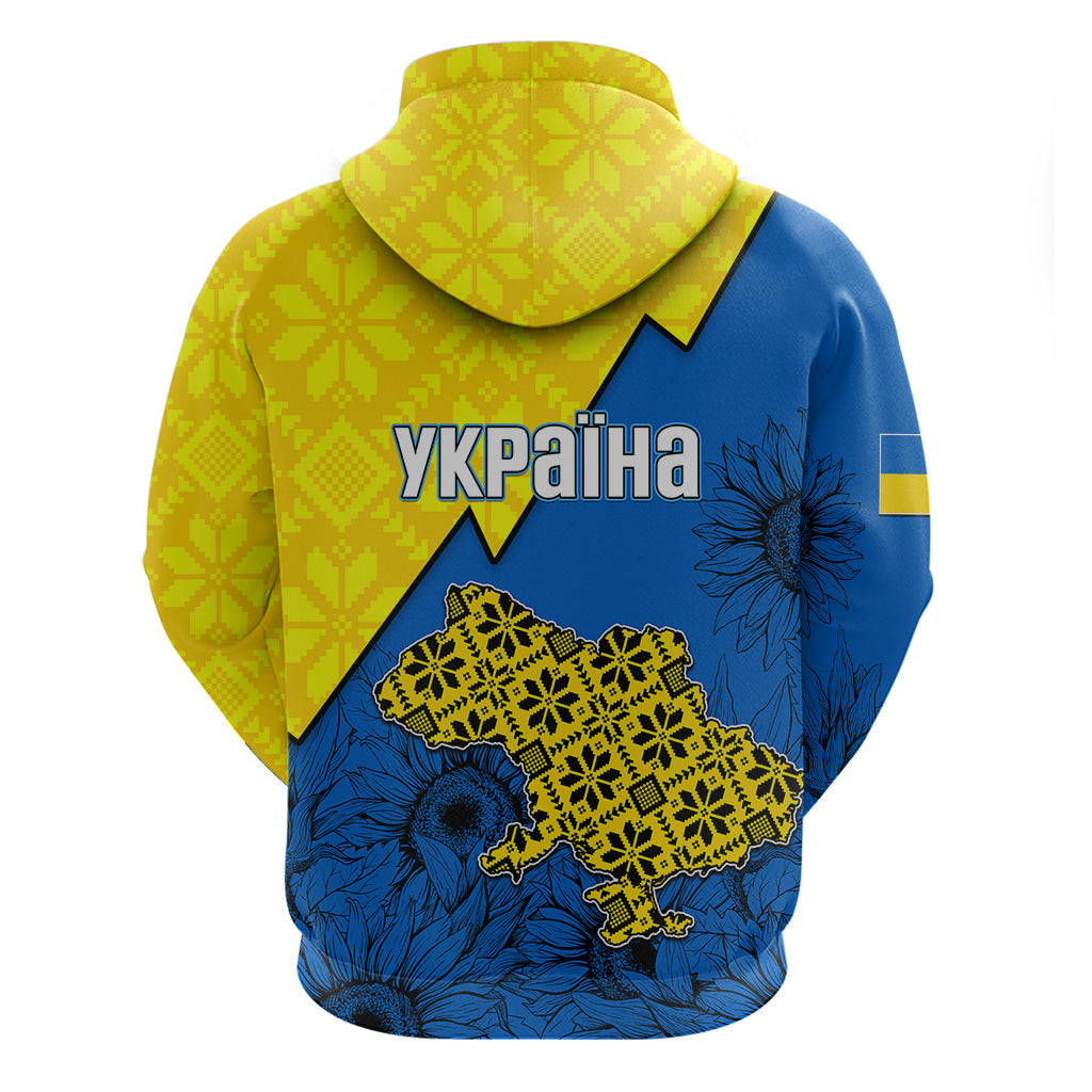 Ukraine Hoodie Sunflower With Ukraine Folk Patterns TS06