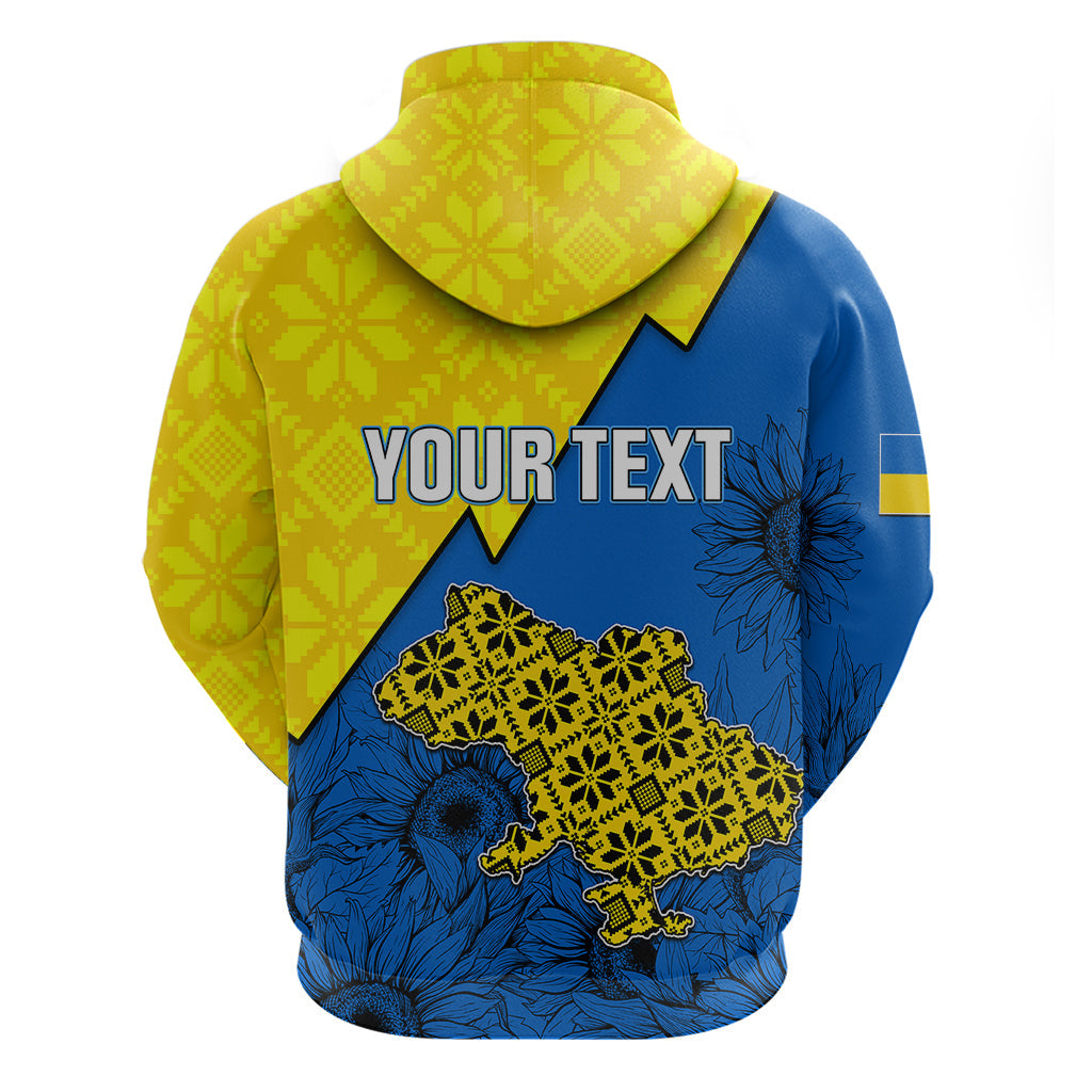 Personalised Ukraine Hoodie Sunflower With Ukraine Folk Patterns TS06