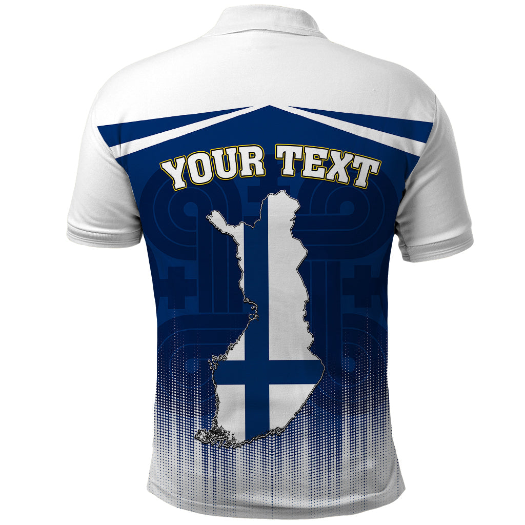 Custom Finland Polo Shirt Coat Of Arms Mix Hannunvaakuna TS06
