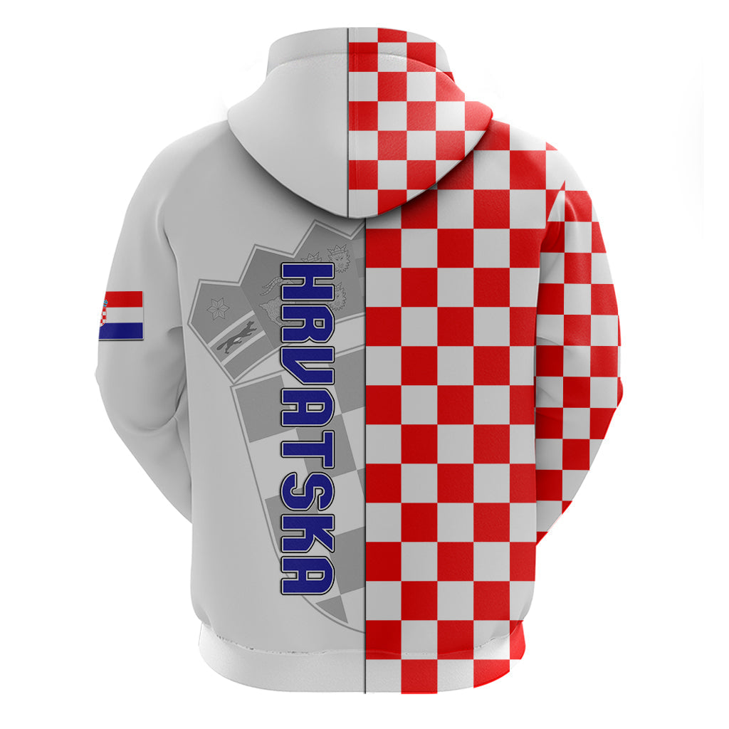 Croatia Hoodie Chessboard Mix Coat Of Arms TS06